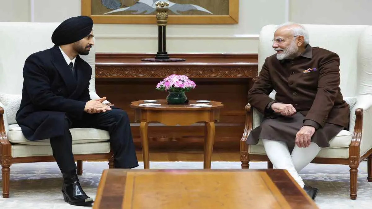 diljit dosanjh meets modi ji