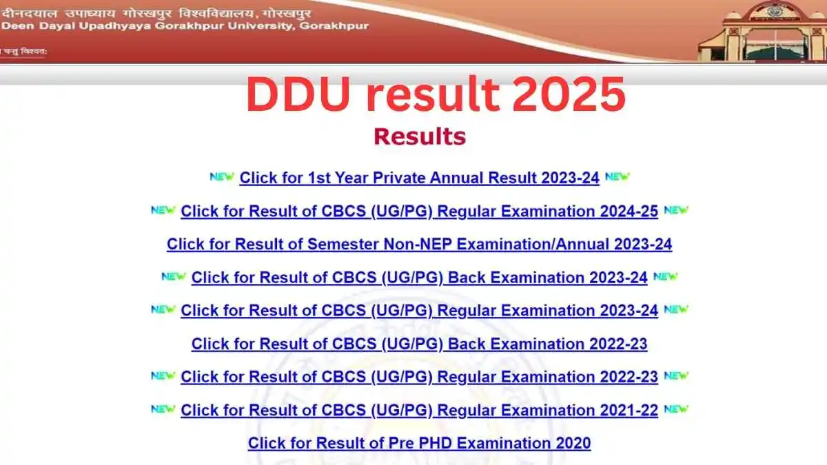DDU result 2025